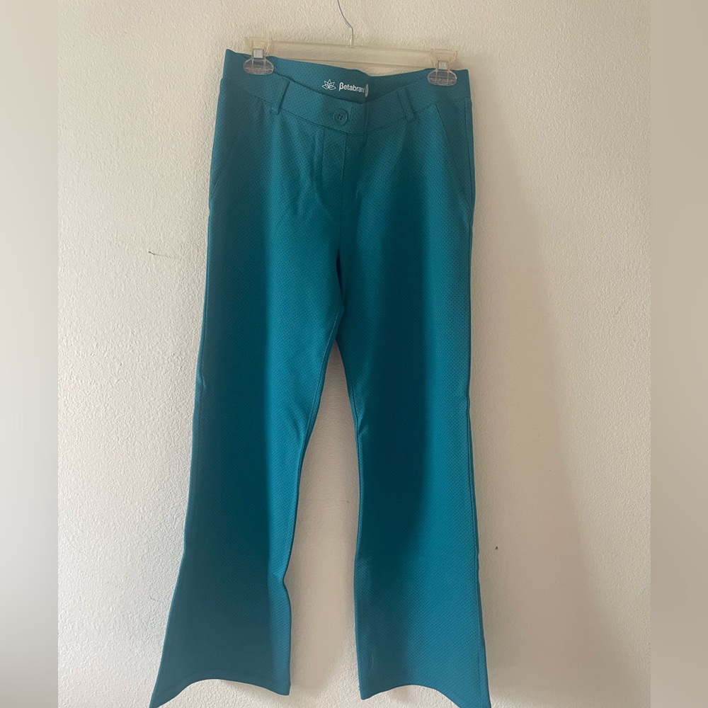 Betabrand teal fitted pants. Size MP